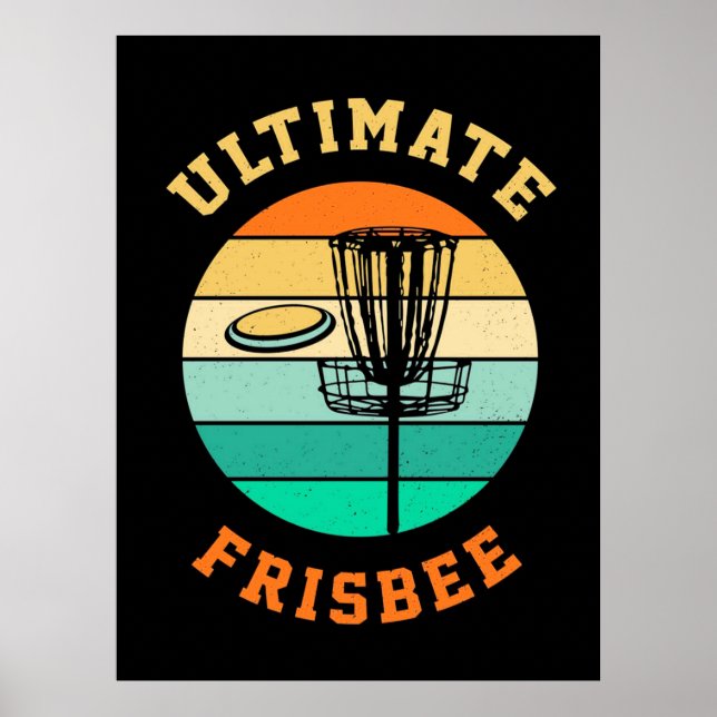 Disc Golf Ultimate Frisbee Poster (Front)