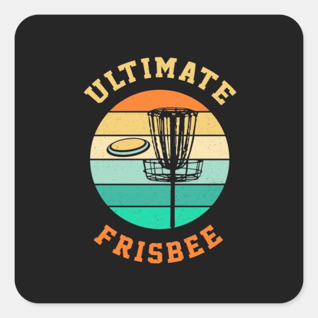 Disc Golf Ultimate Frisbee Square Sticker (Front)
