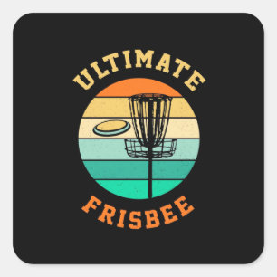 Disc Golf Ultimate Frisbee Square Sticker
