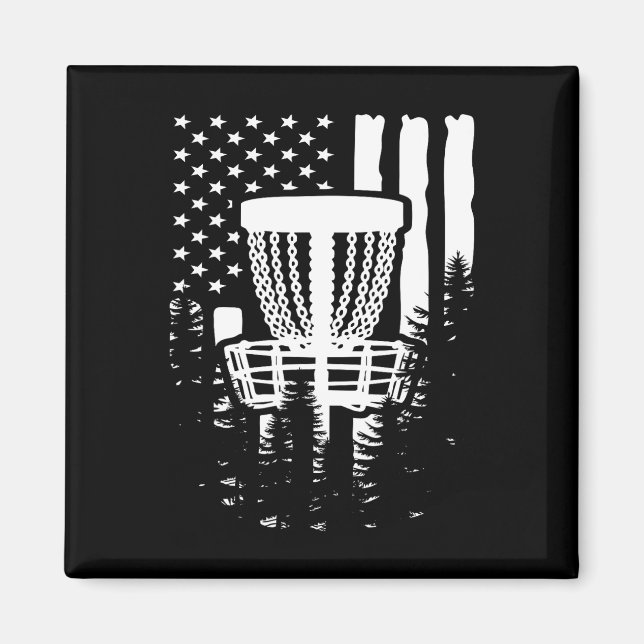 Disc Golf Usa Flag _1  Magnet (Front)