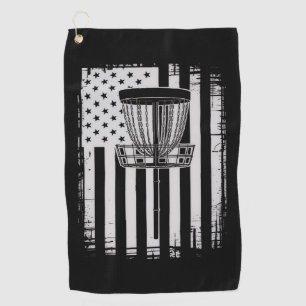 Disc Golf USA Flag Golfer Golfing Sport Lover Towel