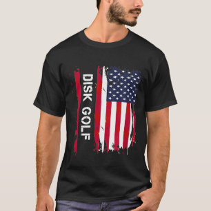Disc Golf Usa Flag Mens Women T-Shirt