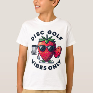 Disc Golf Vibes Only Strawberry T-Shirt