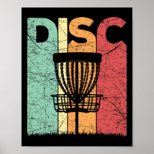Disc Golf Vintage Frolf Retro Disc Golf Player  Poster