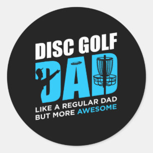 Disc Golf Vintage Funny Disc Golfing Dad Lover Pla Classic Round Sticker