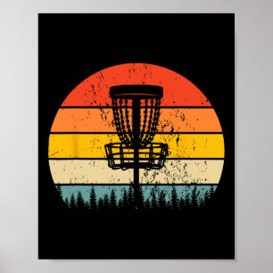 Disc Golf Vintage Retro Frisbee Poster