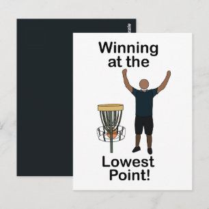 Disc Golf Winning At Lowest Point Golfer Birthday Postcard