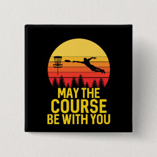Disc Golf With You 15 Cm Square Badge