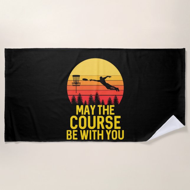 Disc Golf With You Beach Towel (Front)