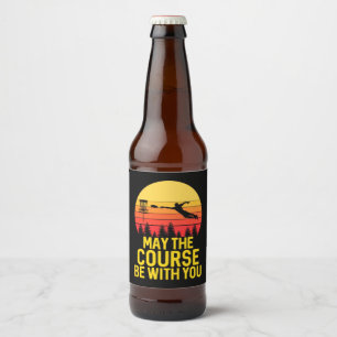 Disc Golf With You Beer Bottle Label
