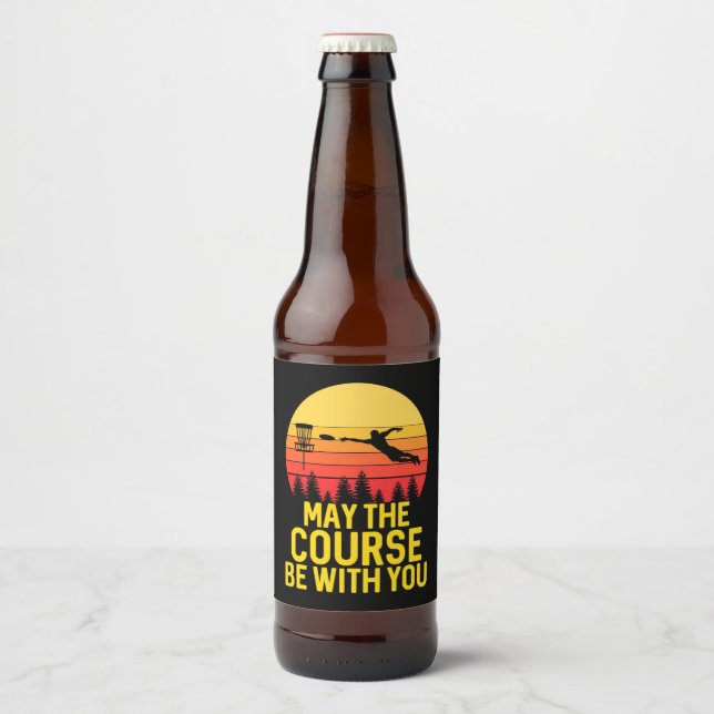 Disc Golf With You Beer Bottle Label (Front)