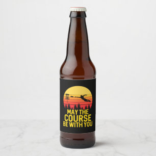 Disc Golf With You Beer Bottle Label
