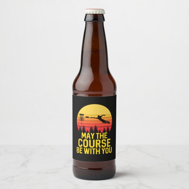 Disc Golf With You Beer Bottle Label (Front)