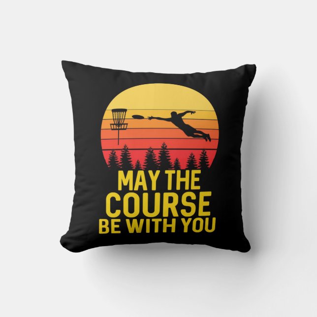 Disc Golf With You Cushion (Front)
