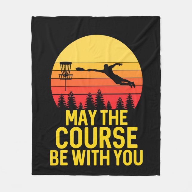 Disc Golf With You Fleece Blanket (Front)