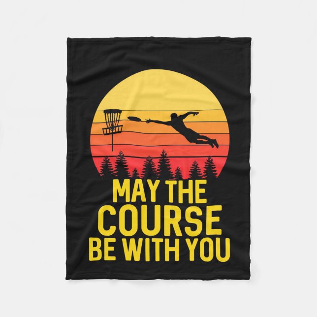 Disc Golf With You Fleece Blanket (Front)