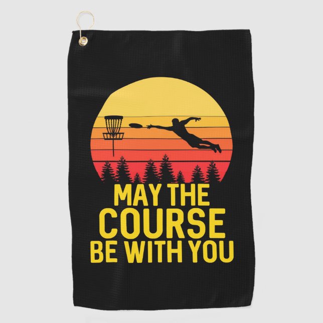 Disc Golf With You Golf Towel (Front)