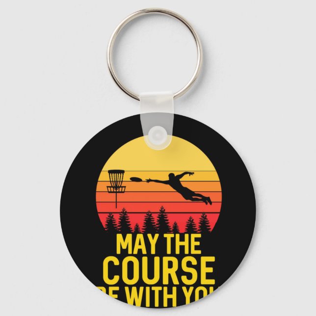 Disc Golf With You Key Ring (Front)
