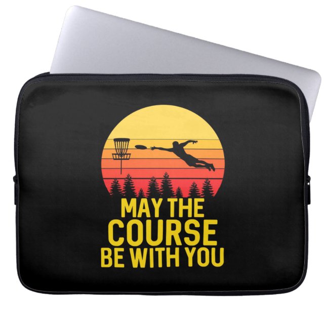 Disc Golf With You Laptop Sleeve (Front)