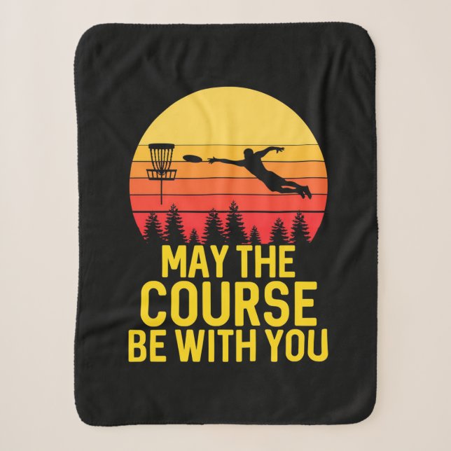 Disc Golf With You Sherpa Blanket (Front)