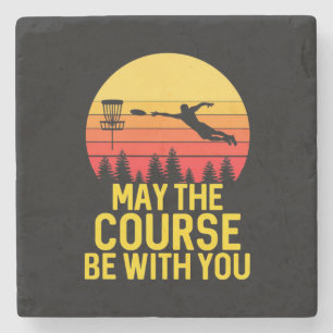 Disc Golf With You Stone Coaster