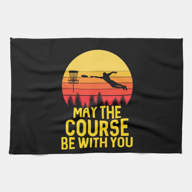 Disc Golf With You Tea Towel (Horizontal)