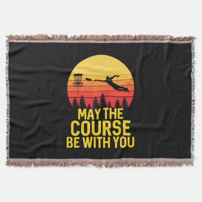 Disc Golf With You Throw Blanket (Front)