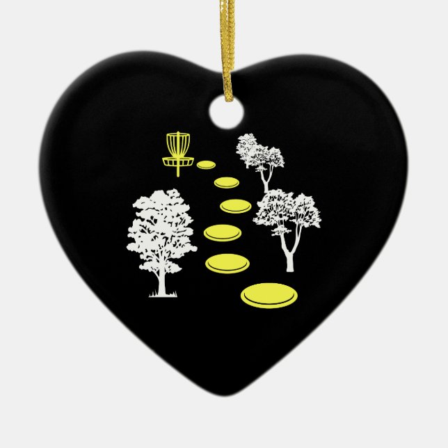 Disc Golf Woods Disc Golfer Gift Ceramic Tree Decoration (Front)
