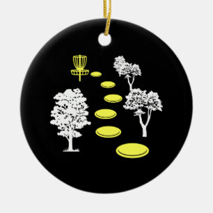 Disc Golf Woods Disc Golfer Gift Ceramic Tree Decoration