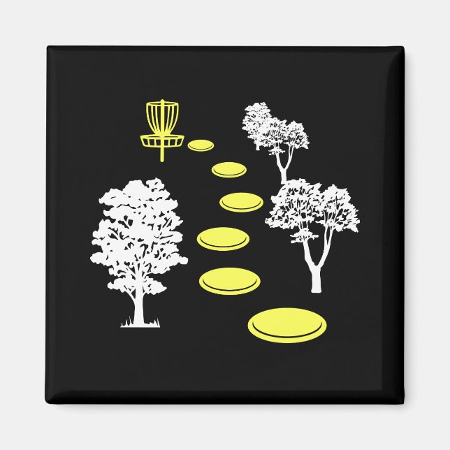 Disc Golf Woods Disc Golfer Gift Magnet (Front)