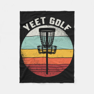 Disc Golf Yeet Golf Sket Frisbee Frolf Retro Disc  Fleece Blanket