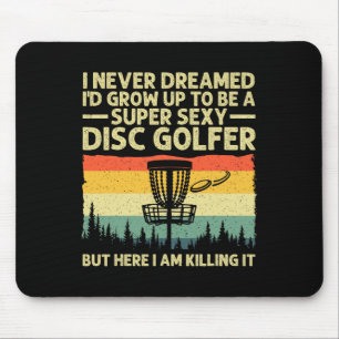 Disc Golfer Art For Men Women Disc Golf Player Dis Mouse Mat