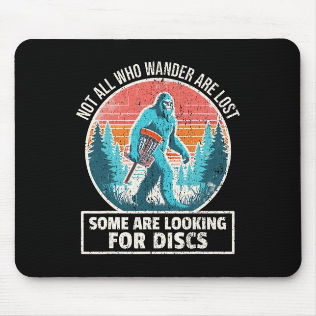 Disc Golfer Bigfoot Disc Golf Sasquatch Disc Golf  Mouse Mat (Front)