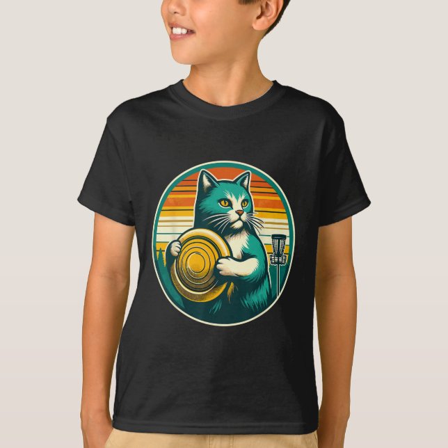 Disc Golfer Cat Disc Golf Player _2  T-Shirt (Front)