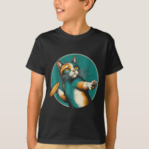 Disc Golfer Cat Disc Golf Player Funny Halloween C T-Shirt