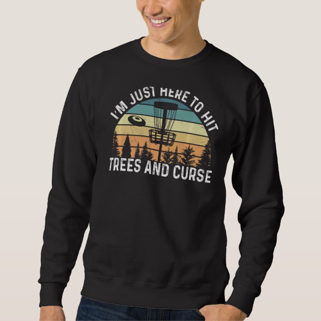 Disc Golfer Disc Golf Gear Retro Disc Golfing Sweatshirt (Front)