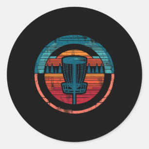 Disc Golfer Disc Golf Player Classic Round Sticker
