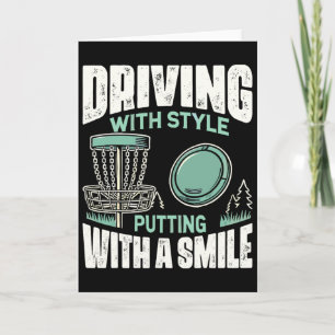 Disc Golfer Driving With Style Disc Golf  Card