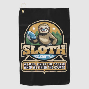 Disc Golfer Funny Sloth Disc Golf Player Golfer Towel