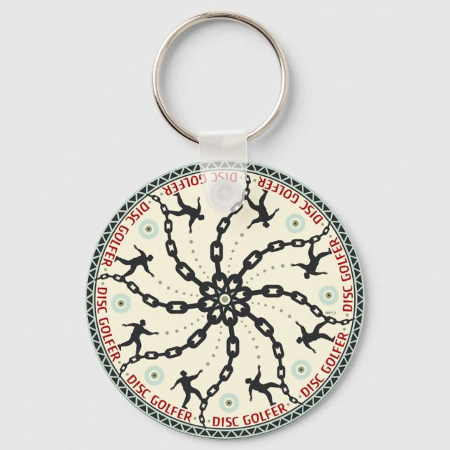 Disc Golfer Key Ring (Front)