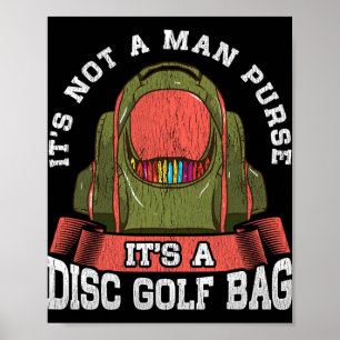 Disc Golfer Quote Funny Golf G Man Purse Golfing Poster