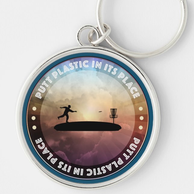Disc Golfing Key Ring (Front)