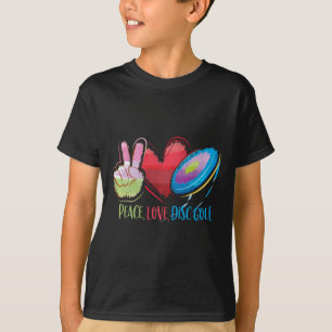 Disc Golfing Peace Love Disc Golf T-Shirt