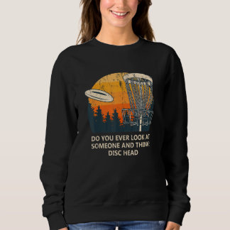 Disc Head Disc Golf Outdoor Game Golfer Field Game Sweatshirt