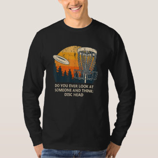 Disc Head Disc Golf Outdoor Game Golfer Field Game T-Shirt