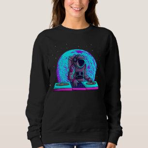 Disc Jockey Astronaut Dj Radio Club Turntablist Mu Sweatshirt