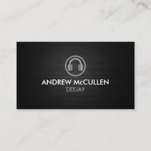 Disc Jockey Deejay DJ Heaphones Icon  Business Card
