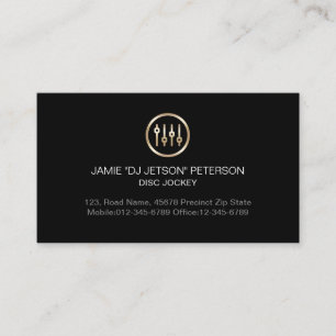 Disc Jockey Deejay DJ Music Sound Mixer Business Card