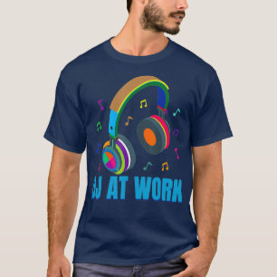 Disc Jockey - DJ At Work - Groovy Funky Vintage T-Shirt