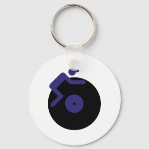 disc jockey dj music clubbing key ring